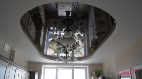 натяжной потолок на кухне